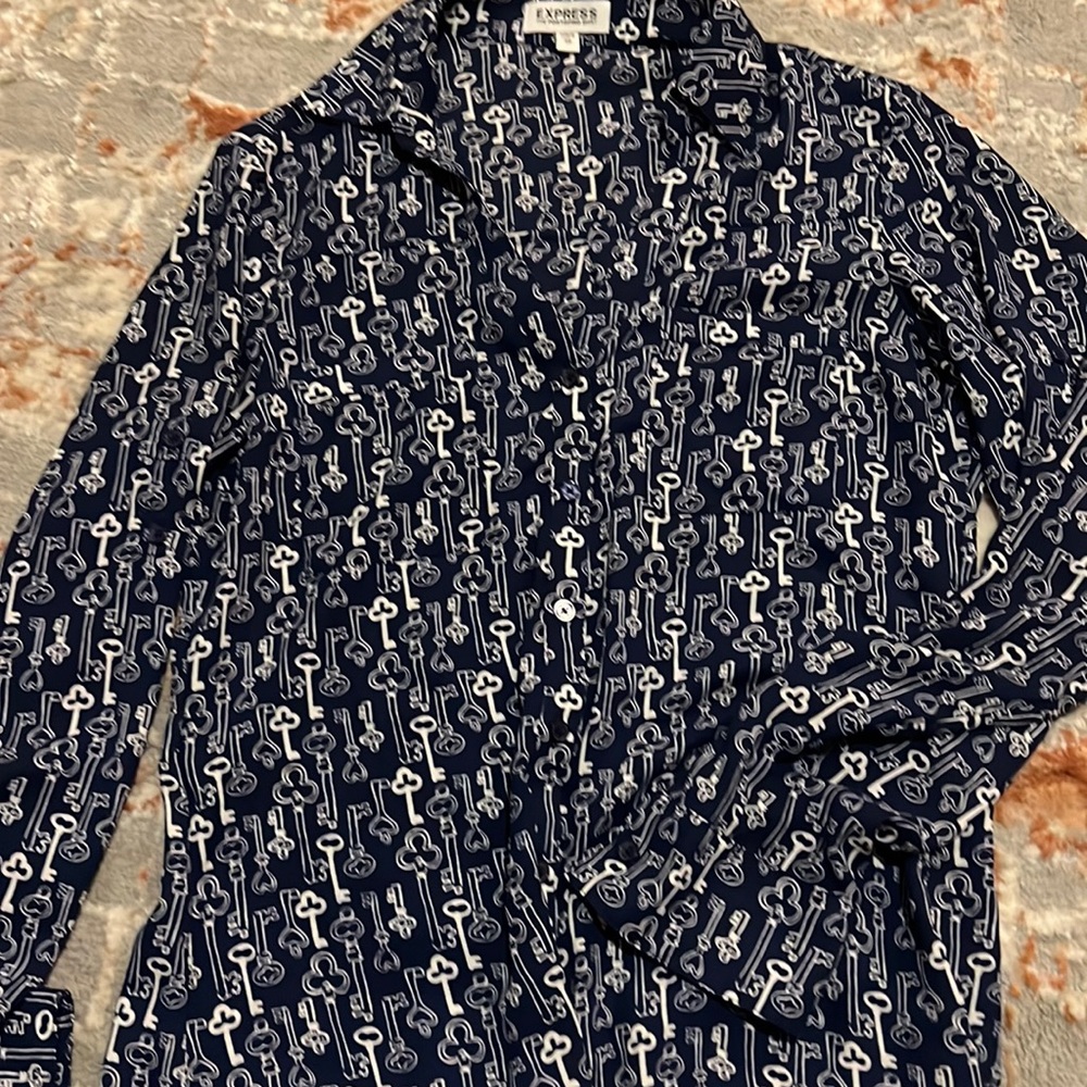 XS blue & white Express Top Lot of 2